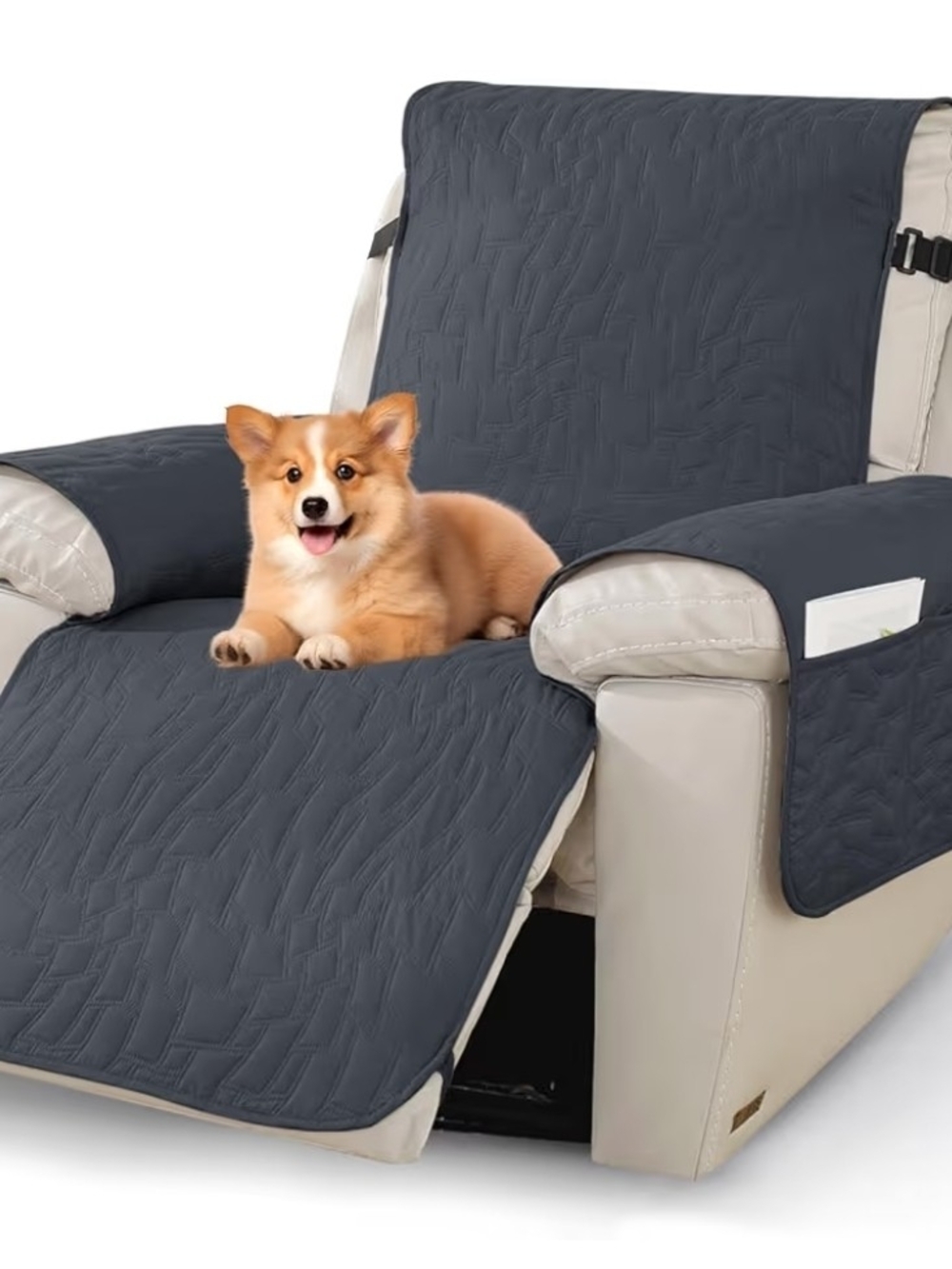 Pet Recliner Protector Cover - Gray - Unbranded